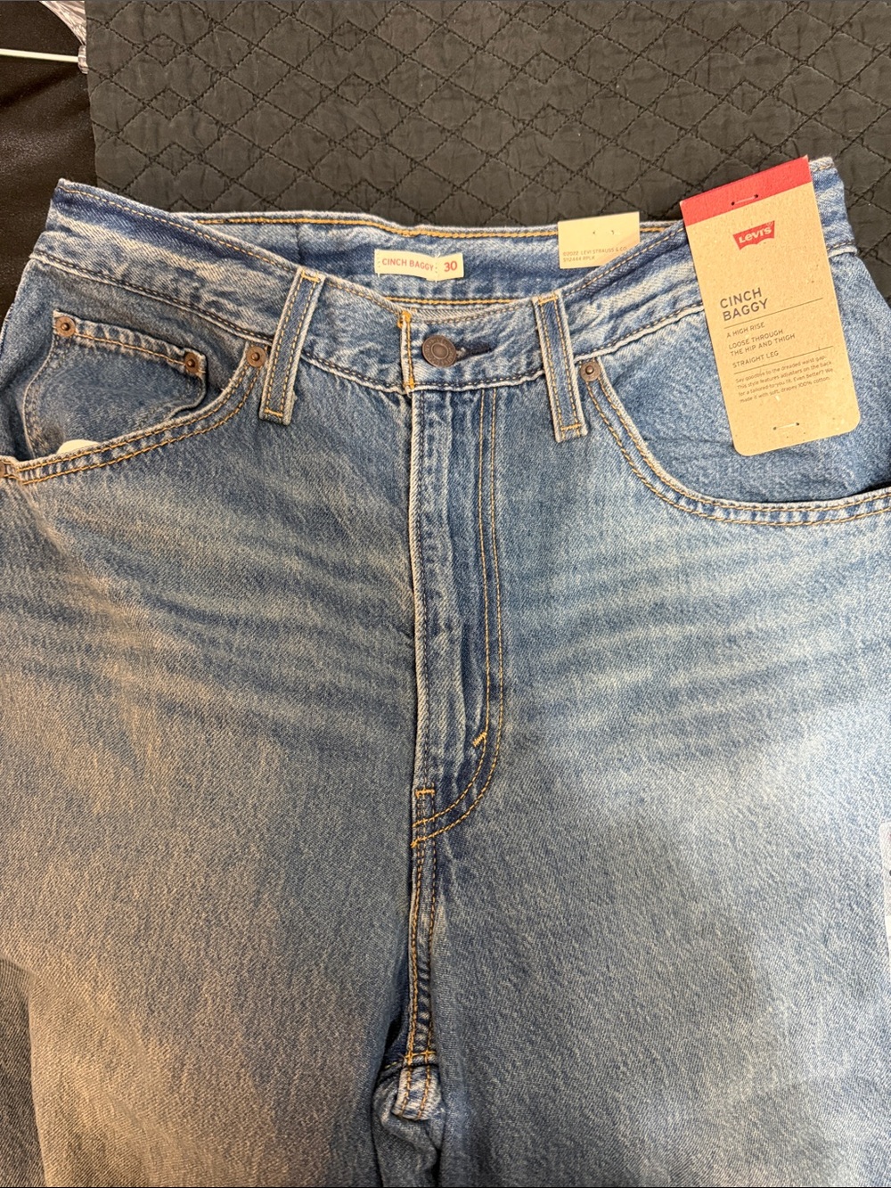Levi's Relaxed Cinch Baggy Jeans - Light Blue Denim